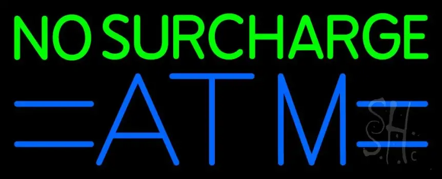 No Surcharge Atm 1 LED Neon Sign