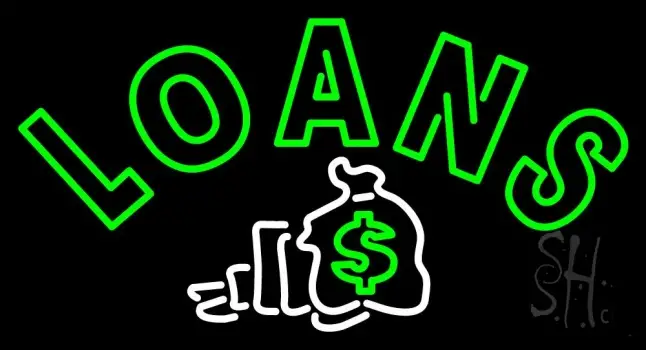 Double Stroke Loans With Logo LED Neon Sign
