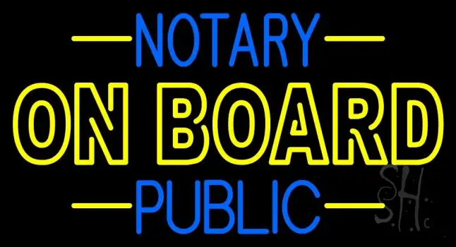 Notary Public On Board LED Neon Sign