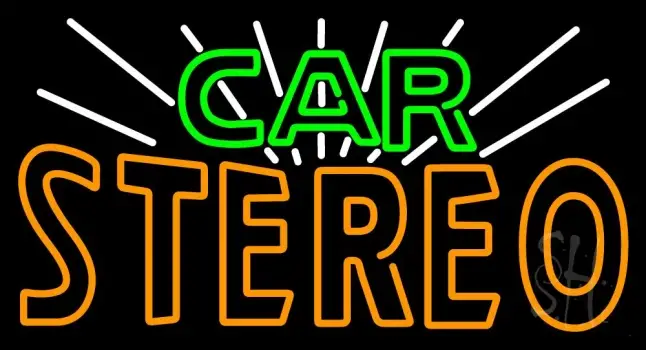 Green Car Stereo LED Neon Sign