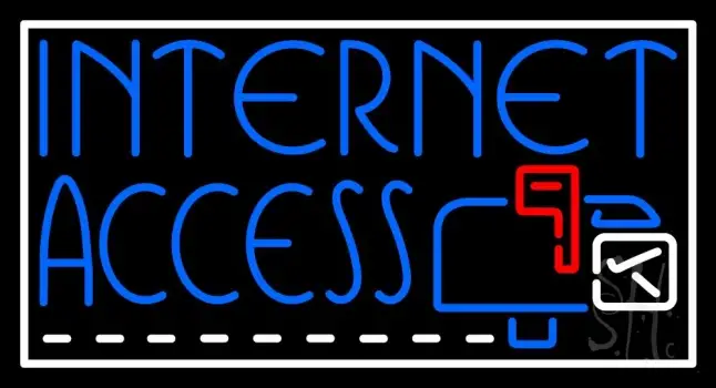 Blue Internet Access LED Neon Sign