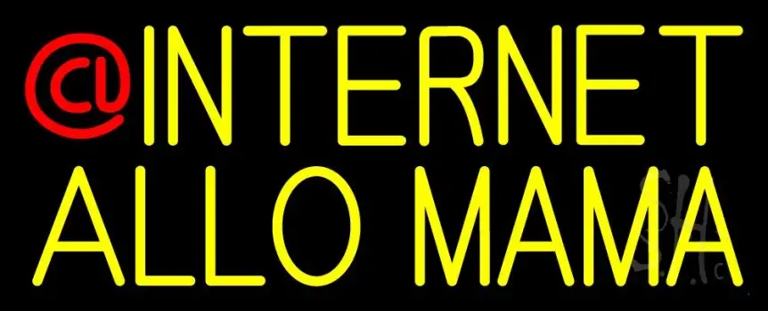 Custom Internet Allo Mama With Logo LED Neon Sign