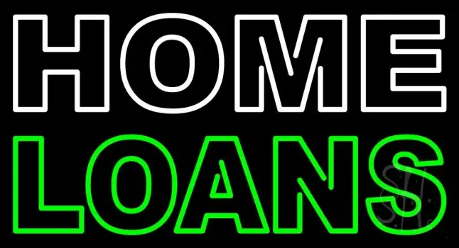 Double Stroke Home Loans LED Neon Sign
