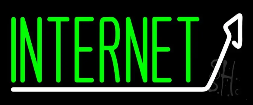 Internet With Arrow LED Neon Sign
