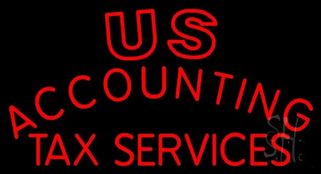Us Accounting Tax Service LED Neon Sign
