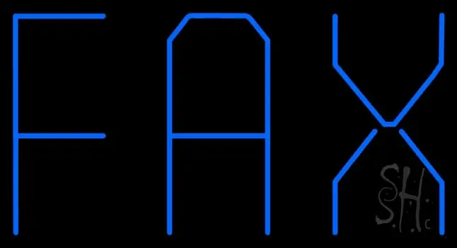 Blue Fax LED Neon Sign