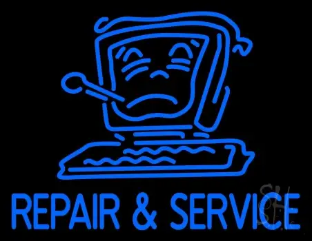 Computer Logo Repair And Service 2 LED Neon Sign
