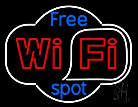 Free Wifi Spot LED Neon Sign