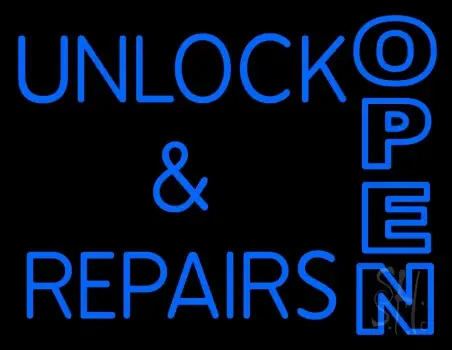Unlock And Repairs Open 2 LED Neon Sign