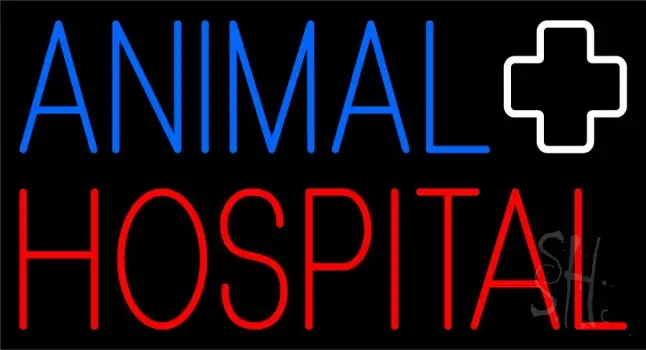 Animal Hospital with Logo LED Neon Sign
