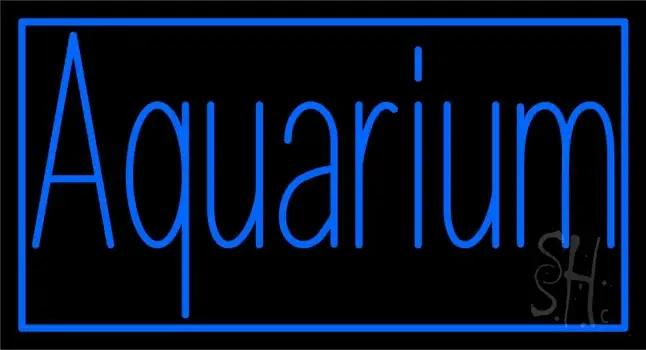 Blue Aquarium with Border LED Neon Sign