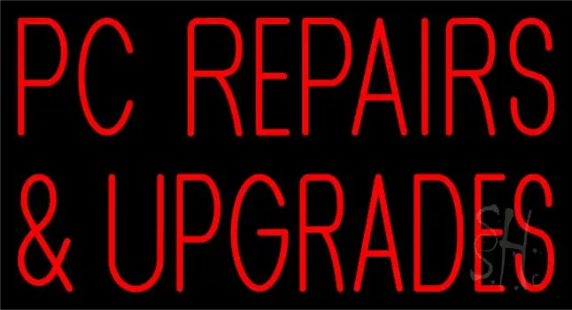 Green Pc Repair And Upgrade 2 LED Neon Sign
