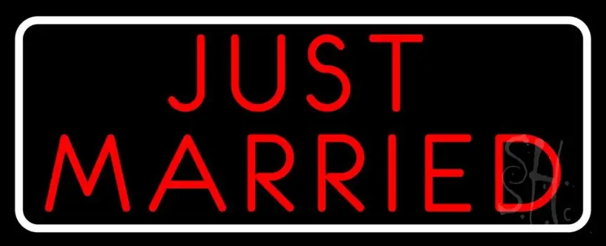 Red Just Married LED Neon Sign