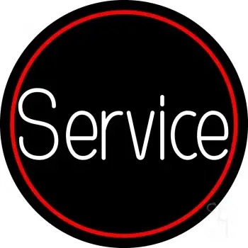 White Service 1 LED Neon Sign