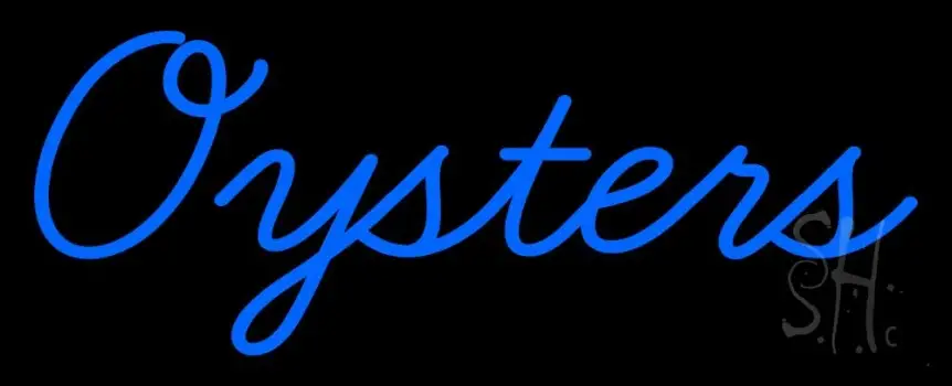 Blue Oysters Cursive LED Neon Sign