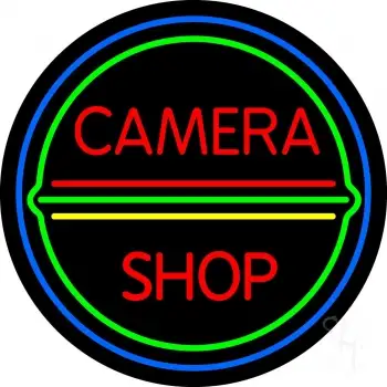 Camera Shop Block LED Neon Sign