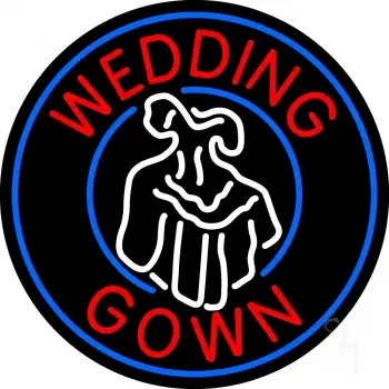 Circle Wedding Gown Logo LED Neon Sign