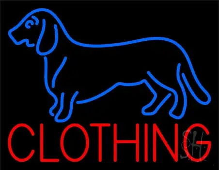 Blue Dog Red Clothing LED Neon Sign