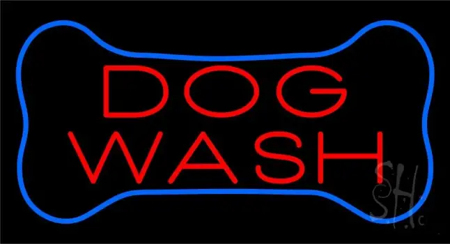 Dog Wash Block LED Neon Sign