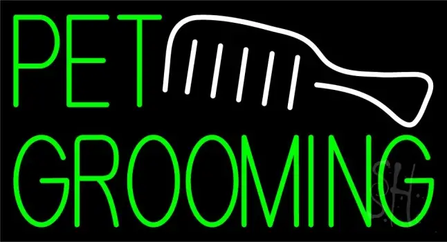 Pet Grooming Block 1 LED Neon Sign