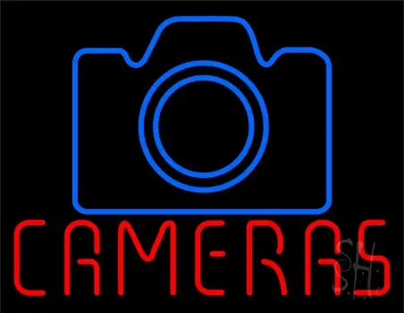 Red Cameras With Logo LED Neon Sign