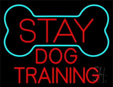 Red Dog Training Block 1 LED Neon Sign