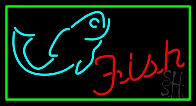 Red Fish Logo LED Neon Sign