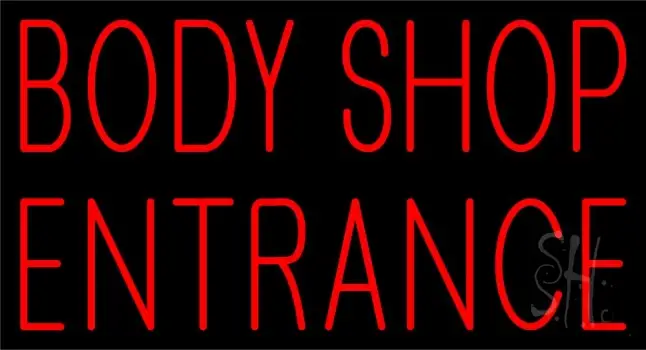 Body Shop Entrance 1 LED Neon Sign