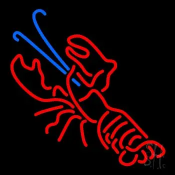 Red And Blue Lobster Logo LED Neon Sign