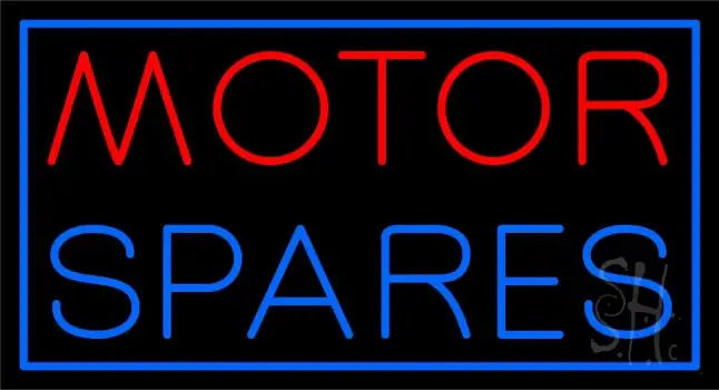Red Motor Blue Spares LED Neon Sign