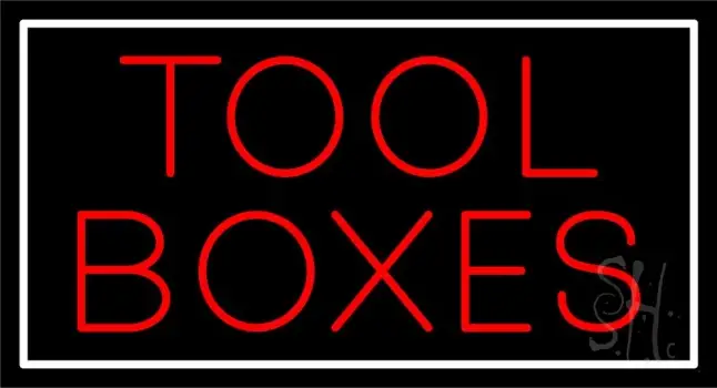 Red Tool Boxes LED Neon Sign