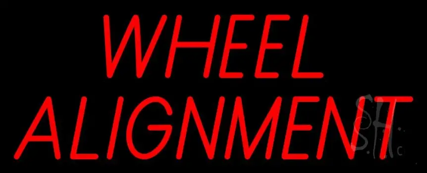 Red Wheel Alignment 1 LED Neon Sign
