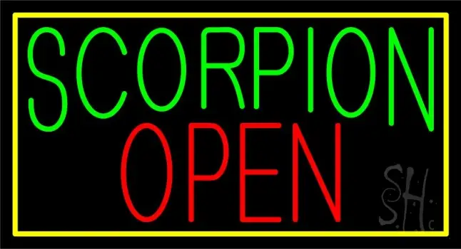 Scorpion Open 2 LED Neon Sign