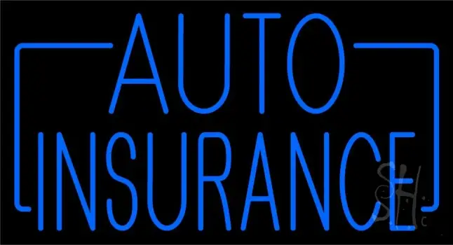 Blue Auto Insurance LED Neon Sign