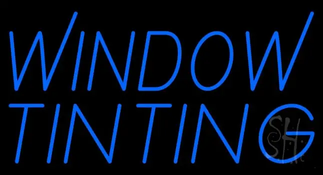 Blue Window Tinting 1 LED Neon Sign