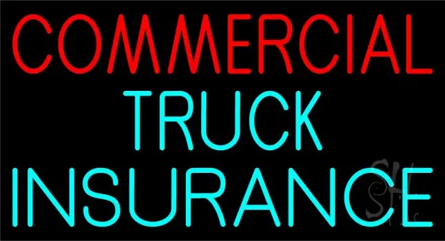 Commercial Truck Insurance Block LED Neon Sign