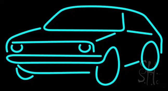 Turquoise Car Logo LED Neon Sign