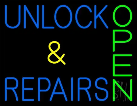 Unlock And Repairs Green Open LED Neon Sign