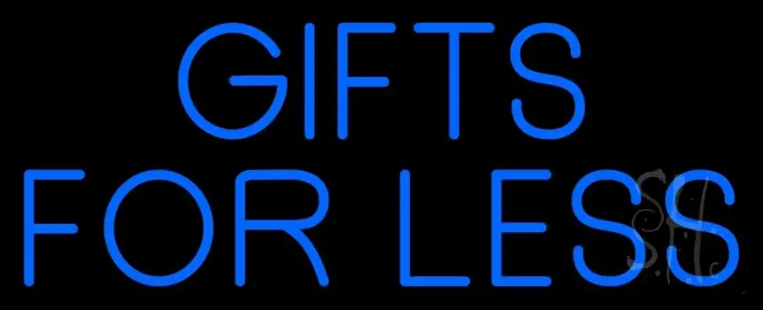 Blue Gifts For Less Block LED Neon Sign
