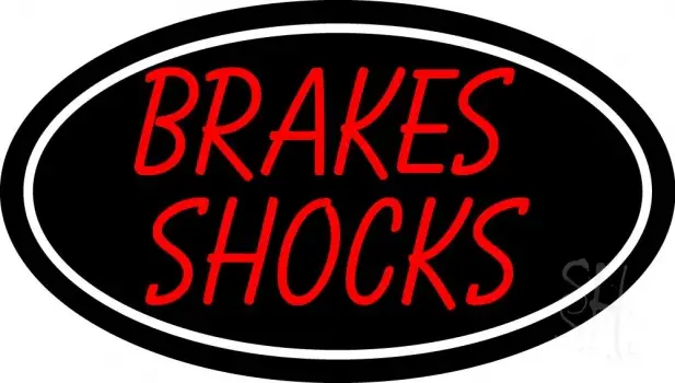Brakes Shocks With Oval LED Neon Sign