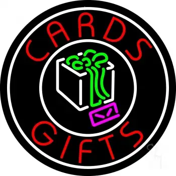 Cards And Gifts Block Logo LED Neon Sign