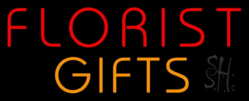 Florists Orange Gifts LED Neon Sign