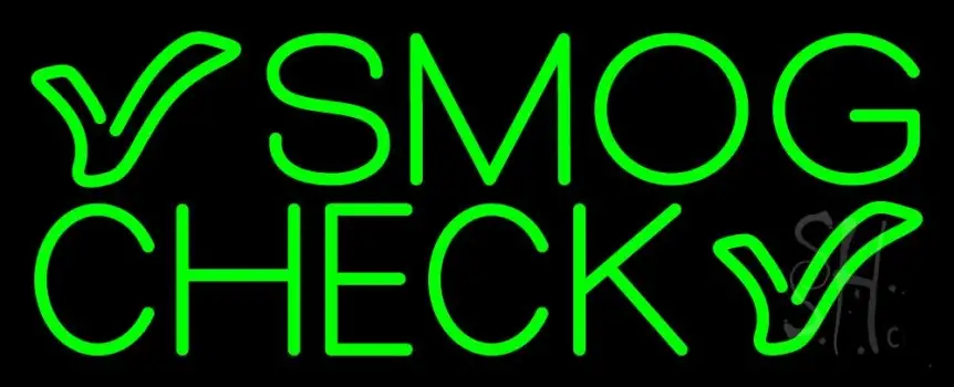 Green Smog Check LED Neon Sign