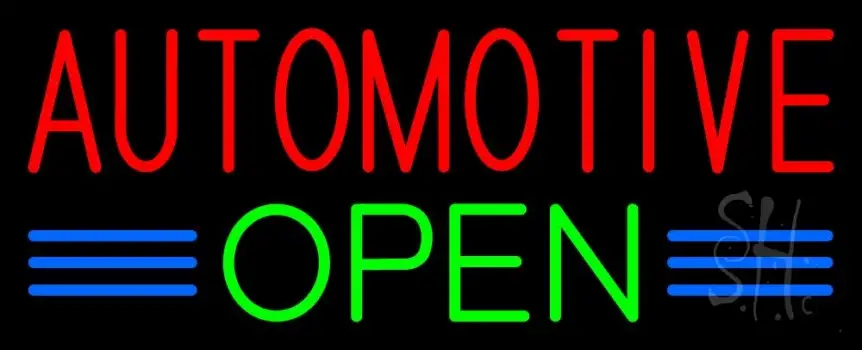 Red Automotive Green Open LED Neon Sign
