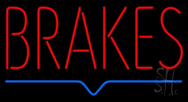 Red Brakes Blue Lines LED Neon Sign