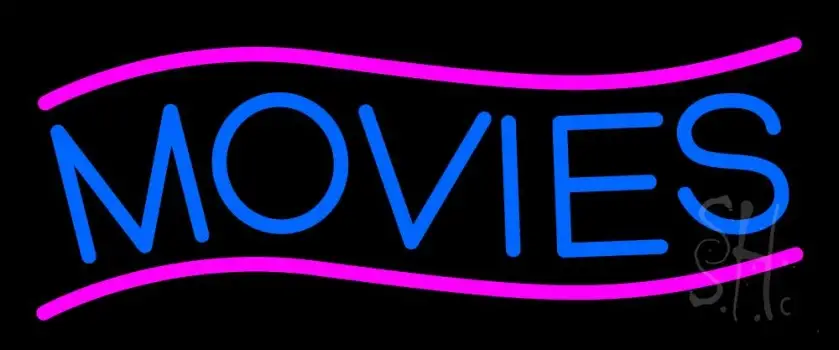 Blue Movies LED Neon Sign