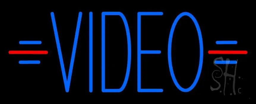 Blue Video LED Neon Sign