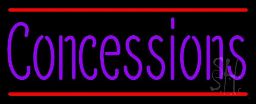 Concessions Red Line LED Neon Sign