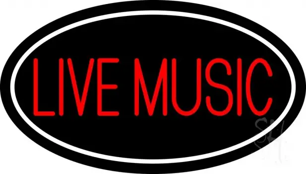 Block Live Music Red 2 LED Neon Sign