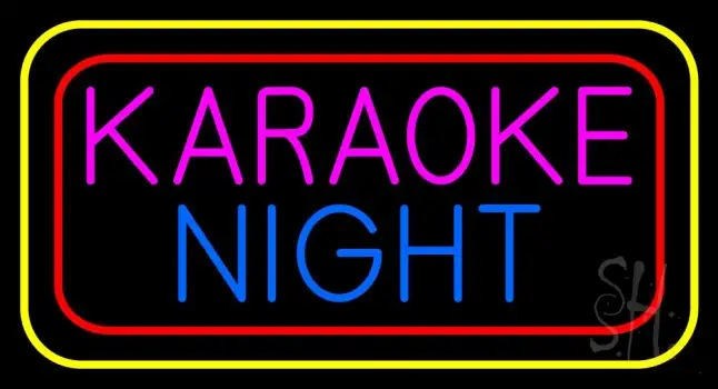 Karaoke Night Colorful LED Neon Sign